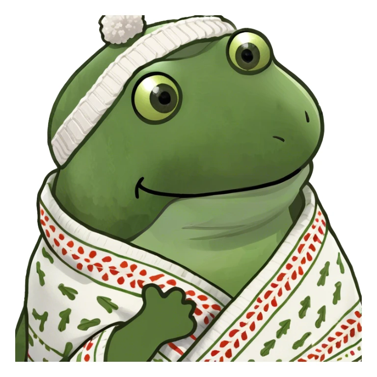 wrapped in a blanket, cozy sticker