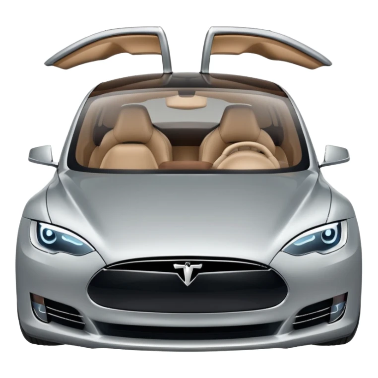 Tesla character front view sticker
