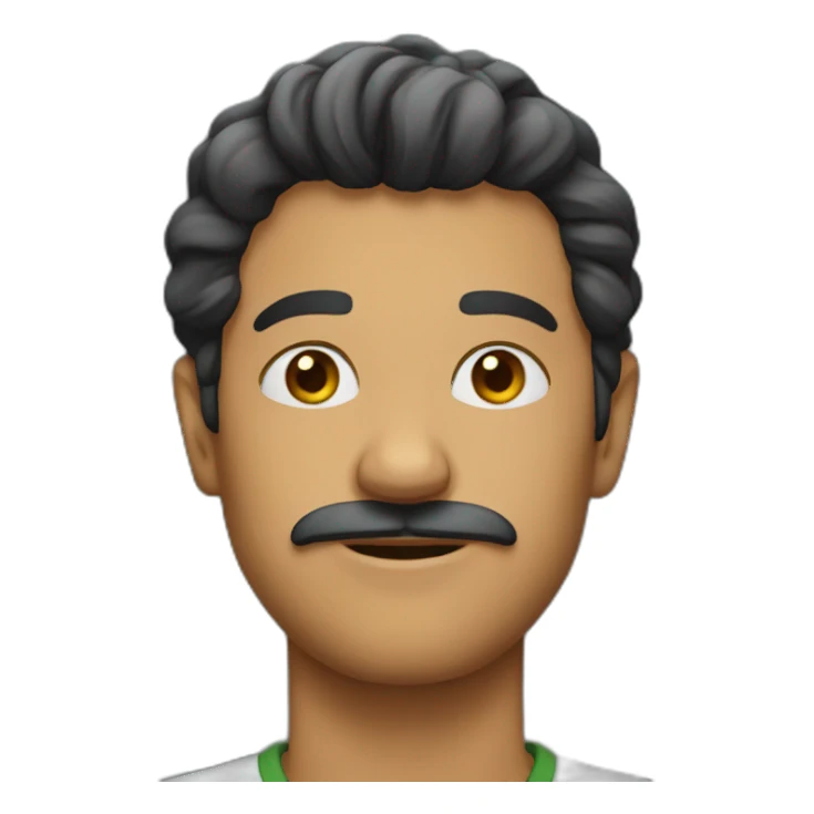 men no mustashe sticker