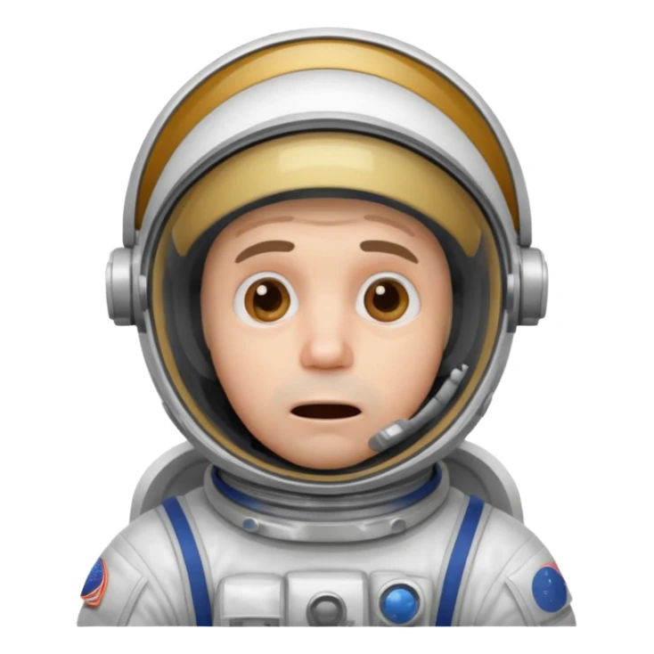 astronaut man with broken helmet sticker