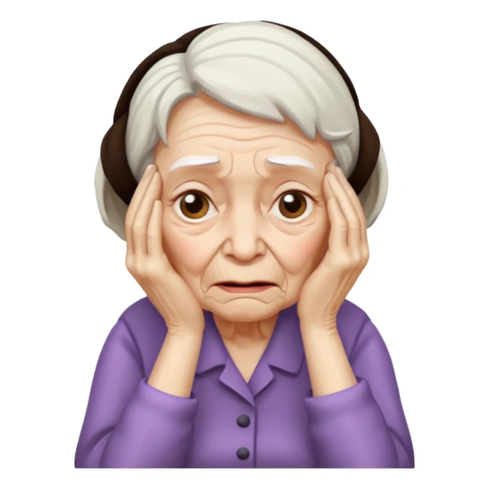 old lady face palm sticker