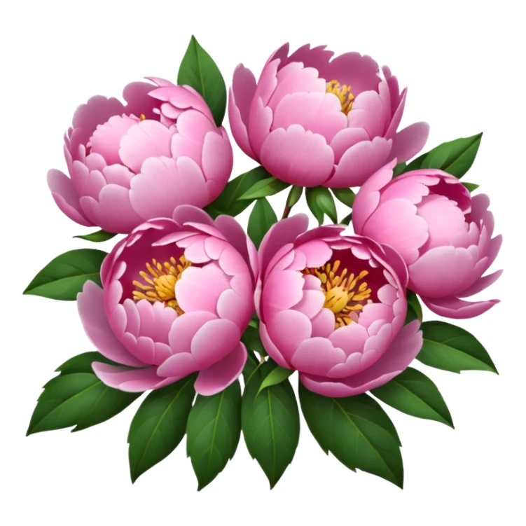 Peonies bouquet sticker