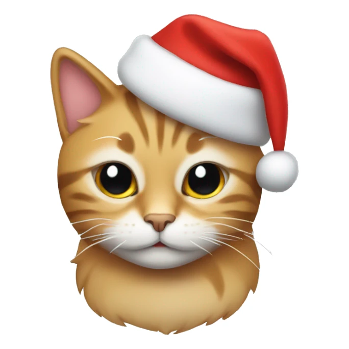 Cat with Santa hat sleeping  sticker