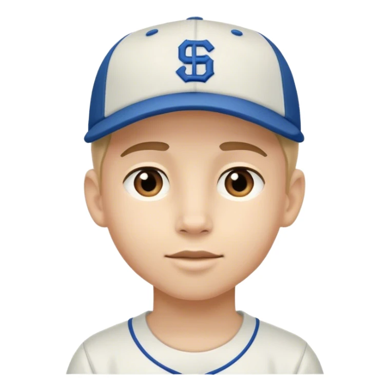 charming boy in baseball ugh cap sticker