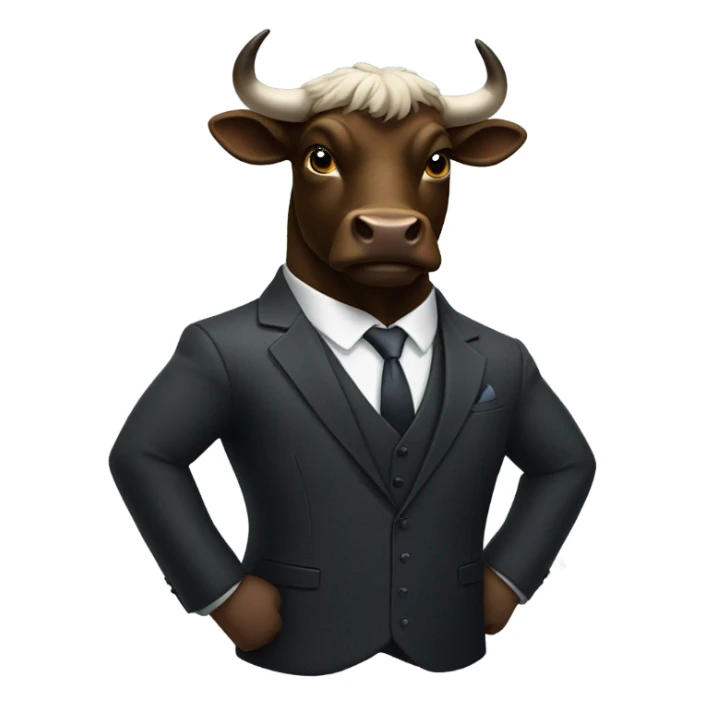 black bull with suit sticker