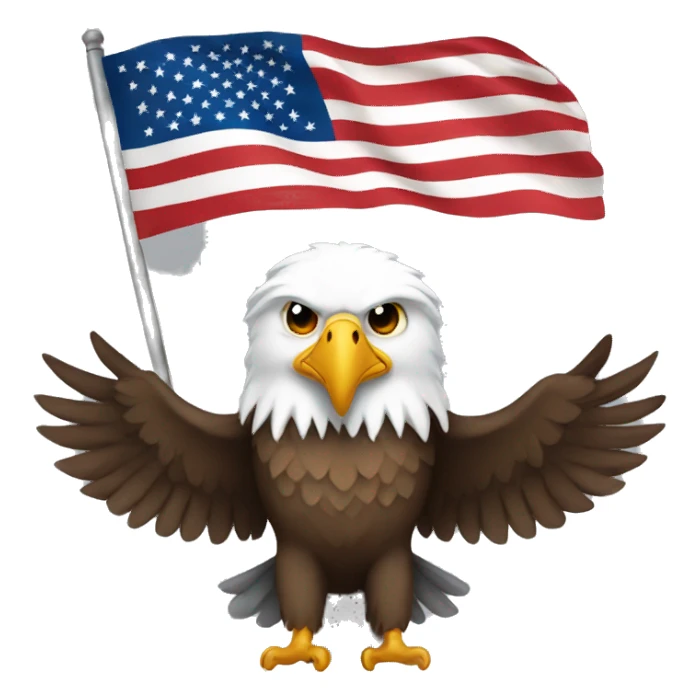 Eagle with American flag sticker