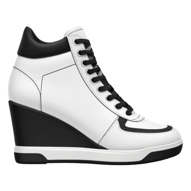 line art wedge sneakers sticker