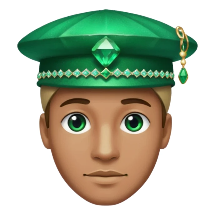 guy with gemstone hat sticker