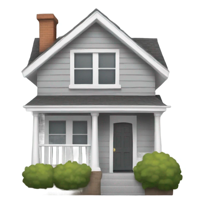 Grey house with white trim sticker