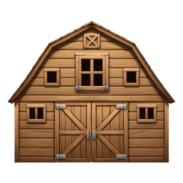 barn (iOS emoji style) sticker
