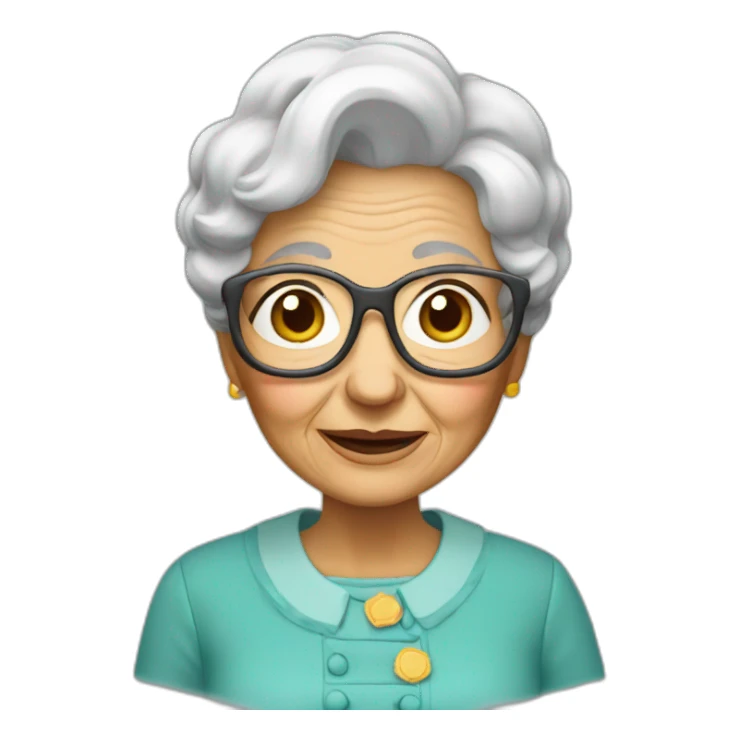 Granny with pancakes sticker