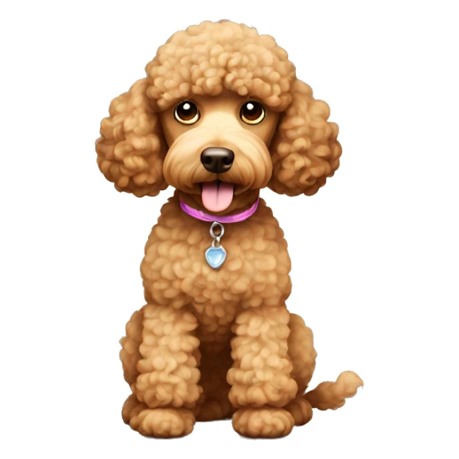 Light brown poodle  sticker