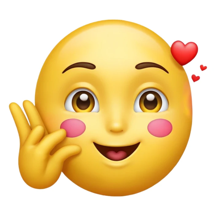 Create a blowing kiss emoji sticker