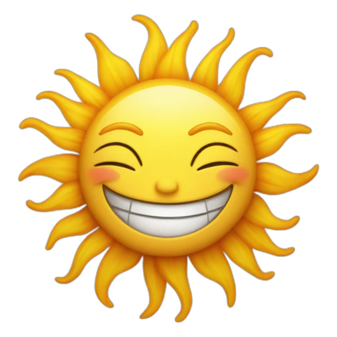happy sun sticker