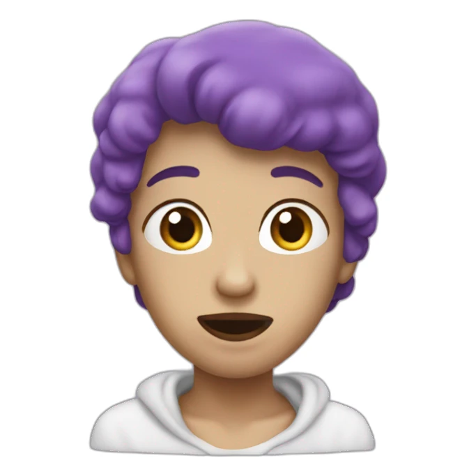 Poop violet avec des ailes sticker