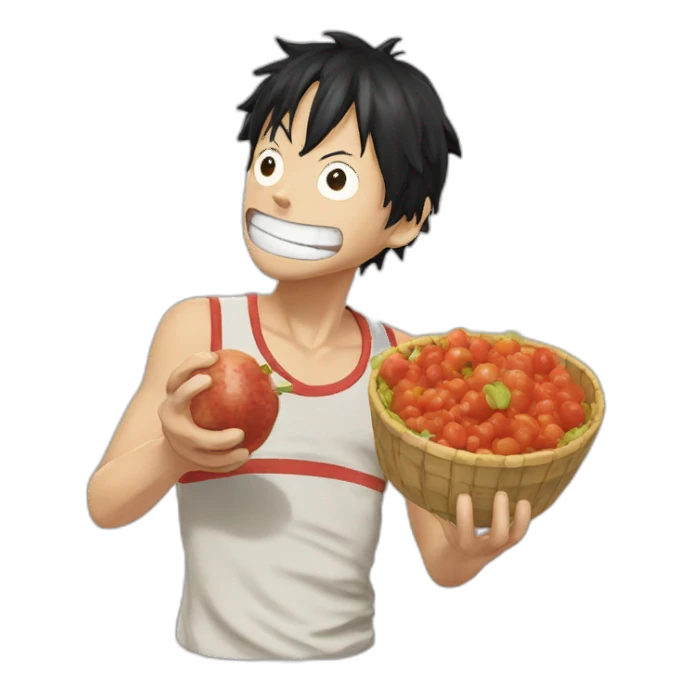 Luffy qui mange sticker