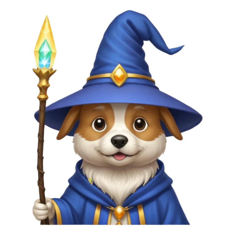 Dog wizard sticker