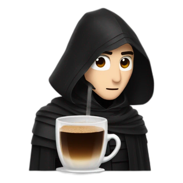 kylo ren drink coffe sticker