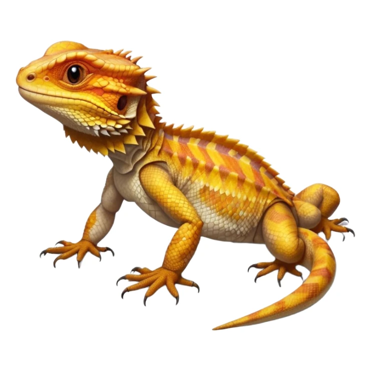 A hyper-realistic bearded dragon (full body) sticker