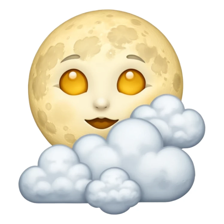 Moon and clouds sticker