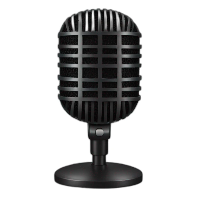 podcast microphone on table sticker