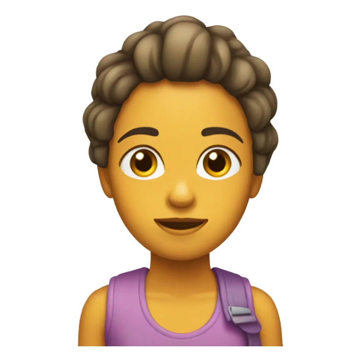 Chica con pelo largo y lacio  sticker