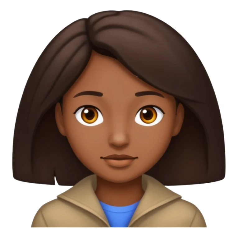 Cabelo castanhos escuro sticker