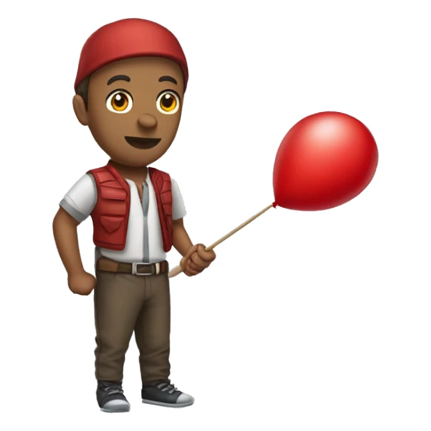 red ballon dart poping  sticker