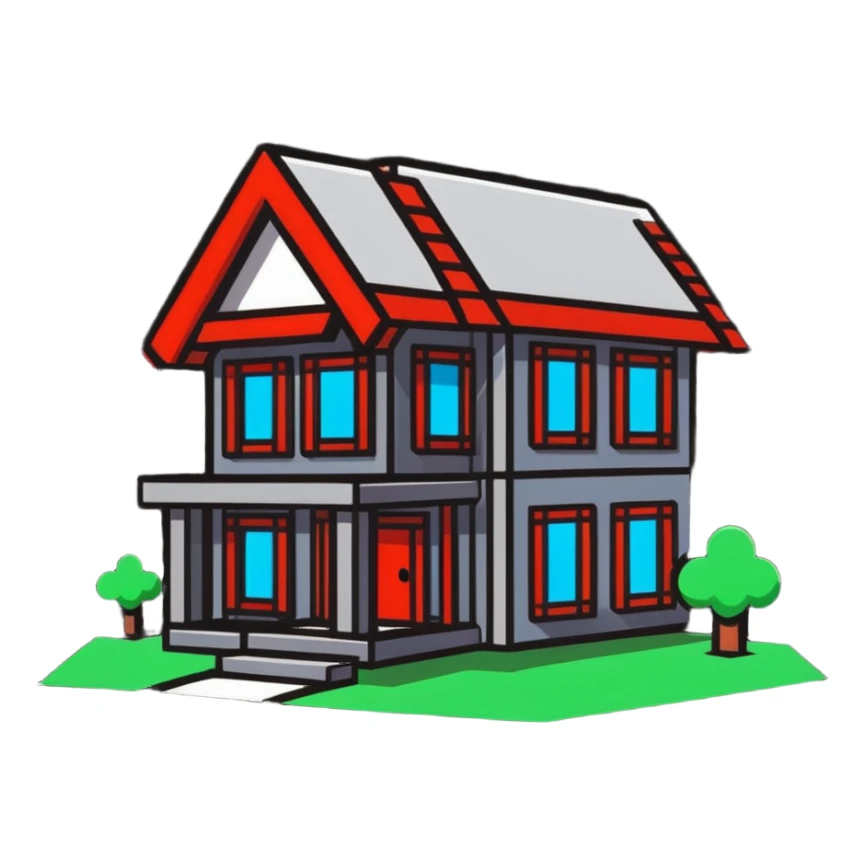Minecraft house sticker