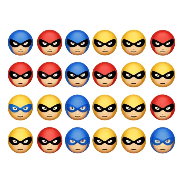 Generate super hero abstract emoji sticker