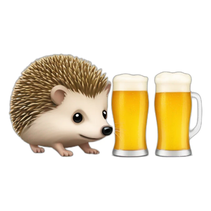 hedgehog bitcoin and beer sticker
