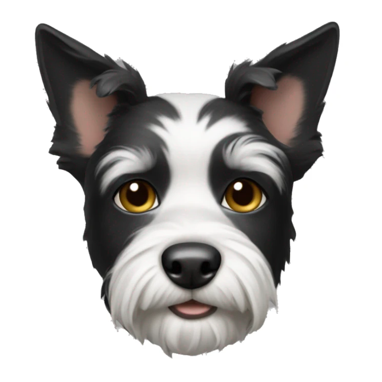 Black and white terrier dog sticker