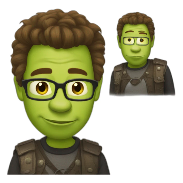 Shrek as rick astley sticker