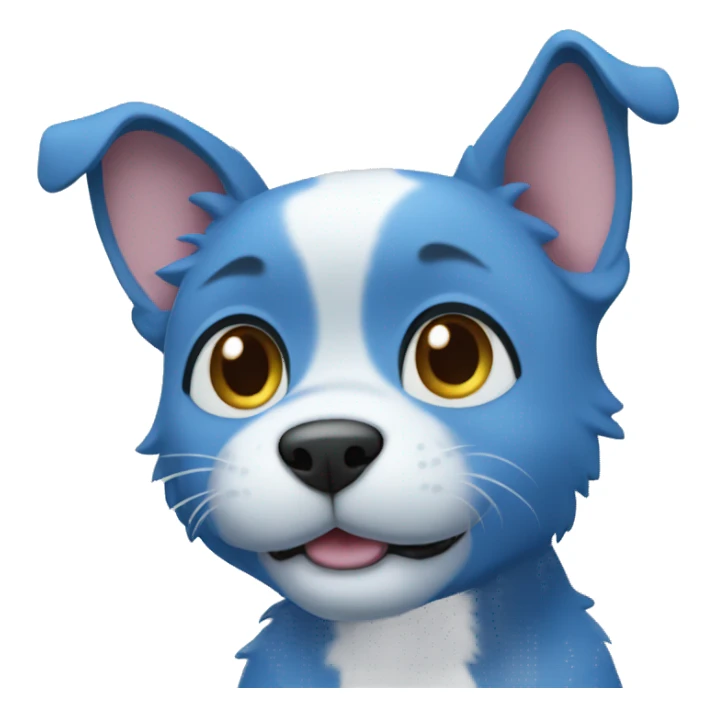 Blue meowdog blue sky background  sticker