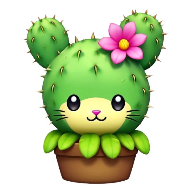 toki doki cactus kitty sticker