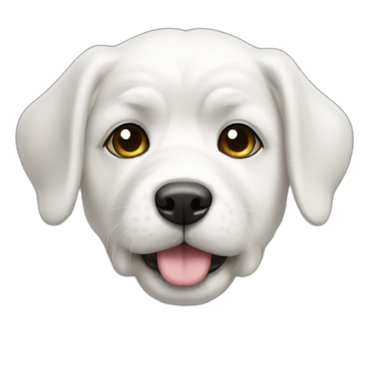 White mini shnauzer with deep eyes sticker