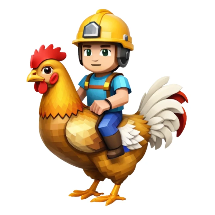 Chicken jockey minecraft sticker