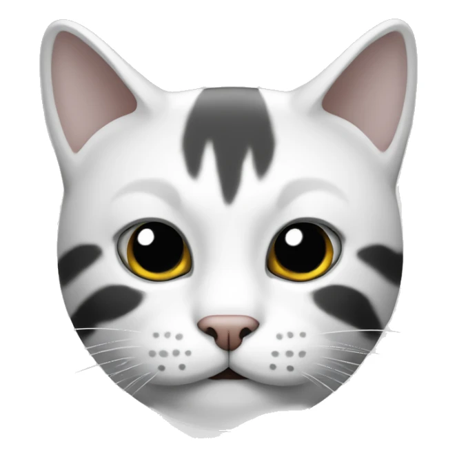 gato blanco con negro  sticker