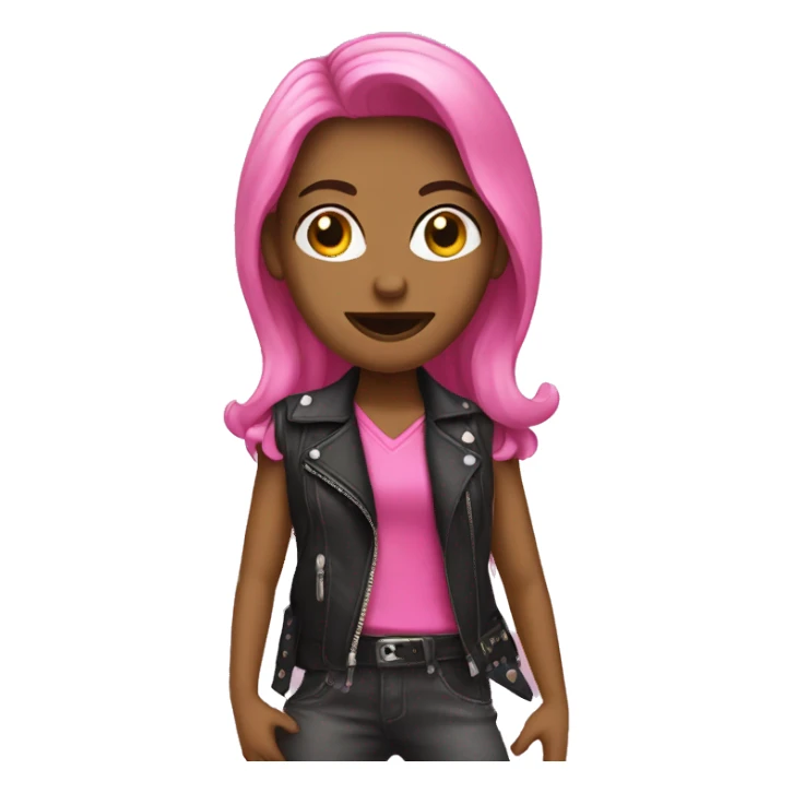 Female Rockstar in pink sticker