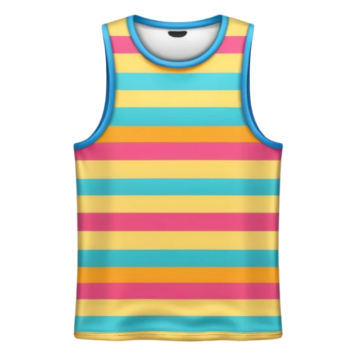 colorful patterned sleeveless t-shirt sticker