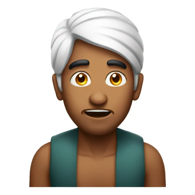 Indian man have a surprised  sticker