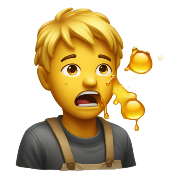 throwing up honey sticker