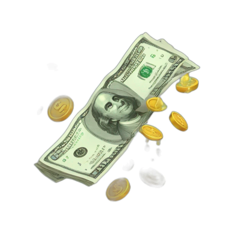 money rain dollars sticker