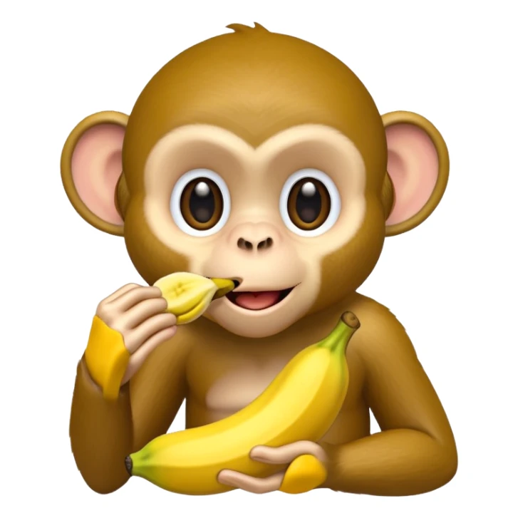 Monkey eating a banana  sticker