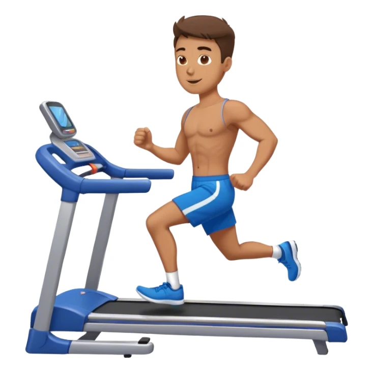 fit guy in blue shorts Treadmill sticker