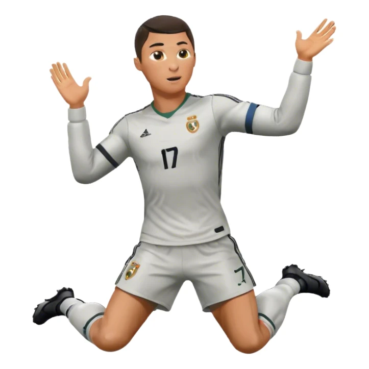 Ronaldo scoring a goal sticker