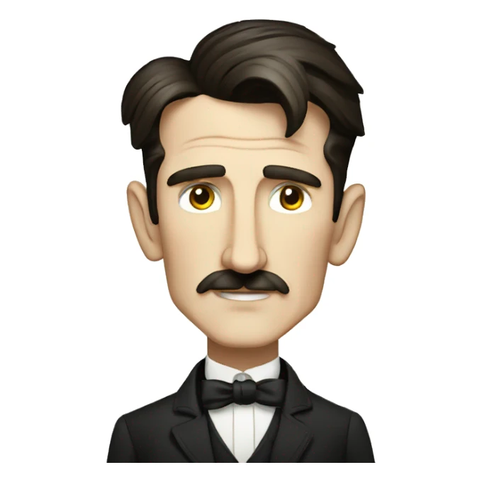 Nikola tesla with electrical arcs around sticker