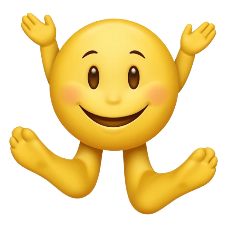 A smiley face between two legs looking up sticker