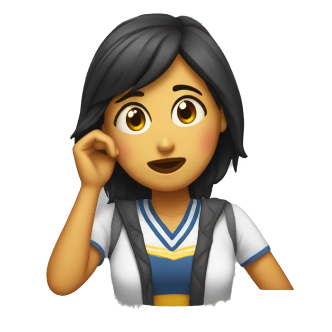 Chica morena durmiendo sticker