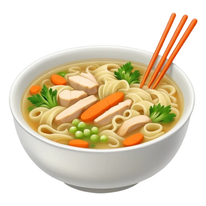 chicken noodles street food style  sticker